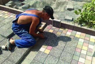  как положить тротуарную плитку на бетонное основание