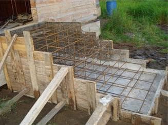 этапы строительства бетонных входных лестниц