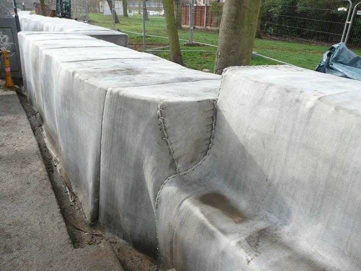 Бетонный холст - ткань из которой можно строить дома и дороги бетон, ткань, холст