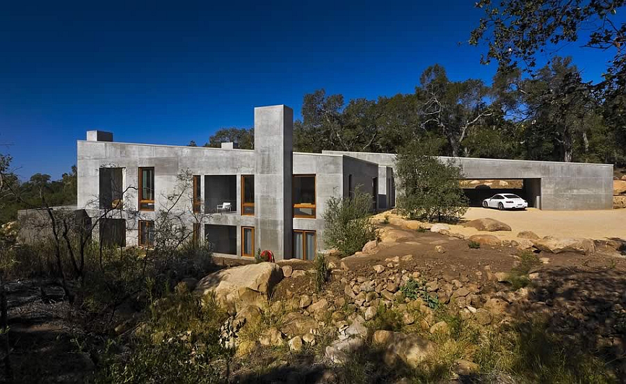 Проекты домов из стекла и бетона: коттедж в Калифорнии