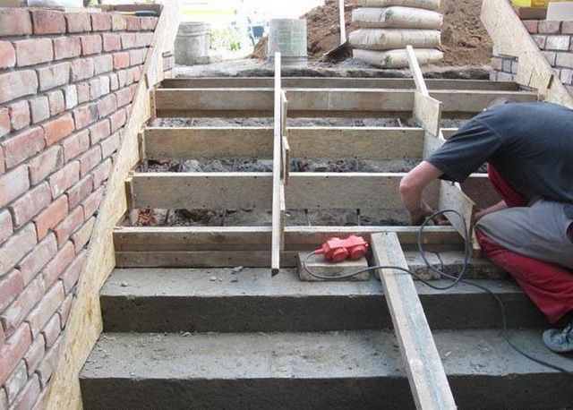 Готовые уличные бетонные ступени для крыльца - бетонная плитка и панели 2