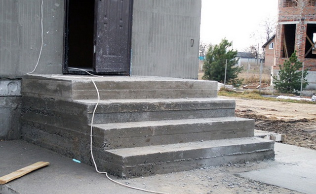 Как сделать бетонные ступеньки для крыльца частного дома 4