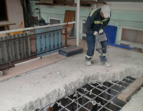 демонтаж бетонных плит