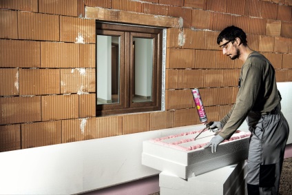 Клей піна для кріплення плит пінополістиролу - інструкція відео