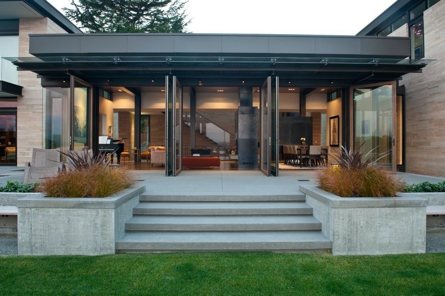 Уютная резиденция из бетона и стекла в Сиэтле, США