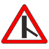 Дорожный знак Примыкание второстепенной дороги справа