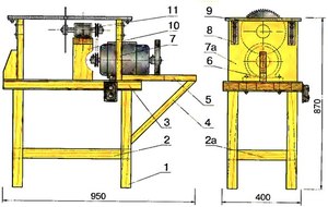 Схема циркулярки с двигателем от стиралки