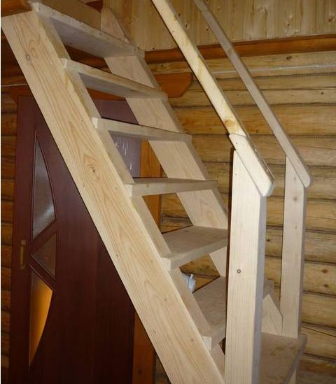 Конструкция лестницы из дерева