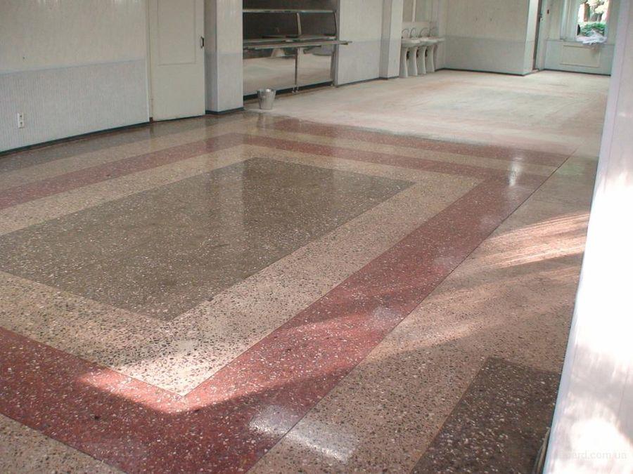 Мозаичный бетон — не новый вид материала, уже очень давно его используют для покрытия полов