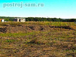 подготовка участка для фундамента под дом