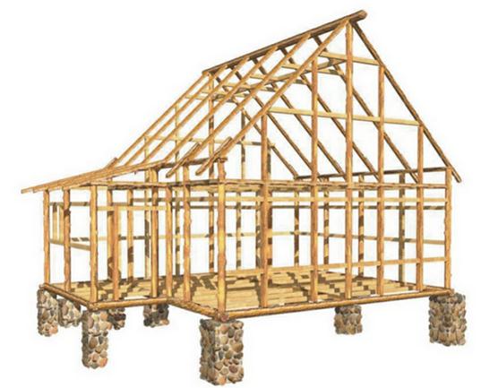 Будущий деревянный дом