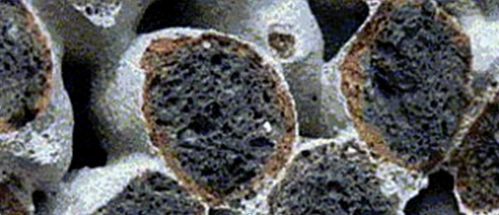 Особеные свойства крупнопористого керамзитобетона - разлом по зернам