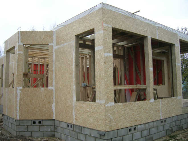 Строительство каркасно-панельного дома
