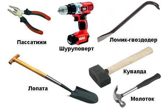 Инструменты для постройки фундамента 