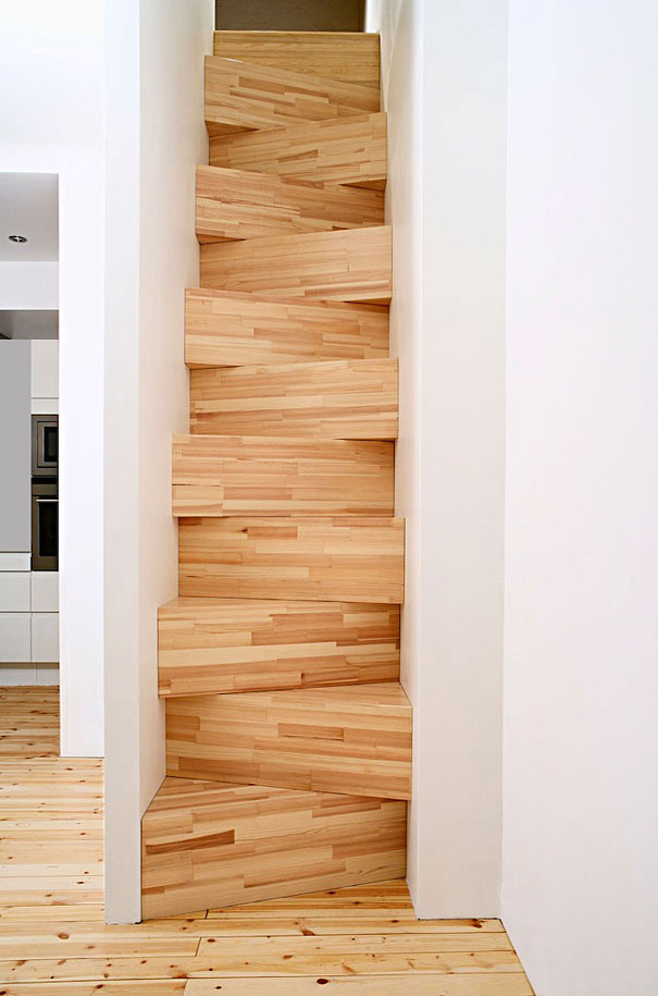 Креативный дизайн бетонной лестницы