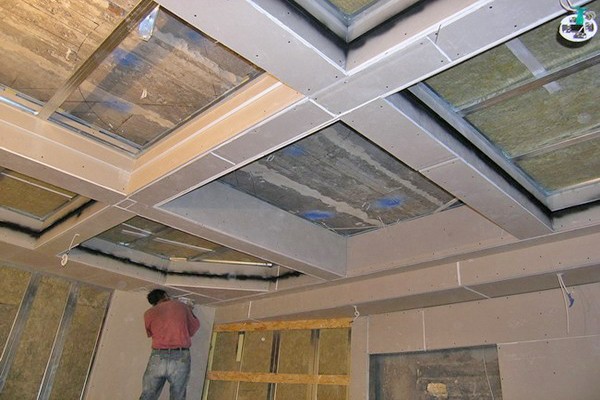 Кессонный потолок из гипсокартона