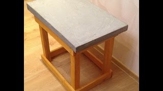 Как сделать кофейный столик с бетонной столешницей/DIY a coffee table with concrete countertop
