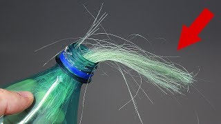 Как сделать волосы из пластиковой бутылки/How to make threads from plastic bottles