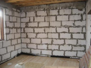Внутренняя отделка дома из сибита (так называется один из видов газобетона) ничем не отличается от других типов блоков