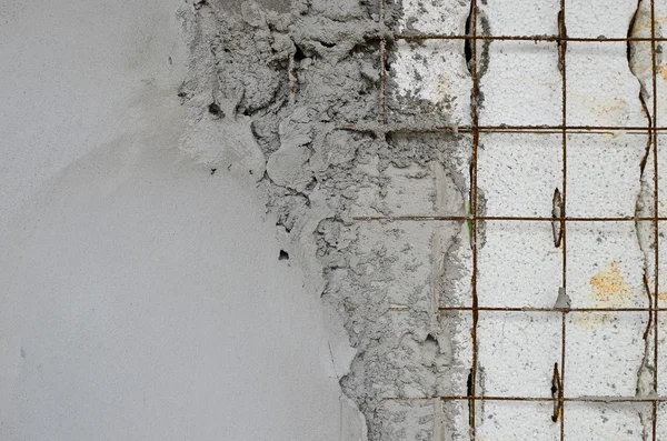 Железобетонные стены в пределах пенополистирола — стоковое фото